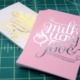 Milk Sugar Love: Silver and Gold Foil Ultra Thick Business Cards