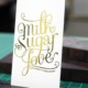 Milk Sugar Love: Silver and Gold Foil Ultra Thick Business Cards