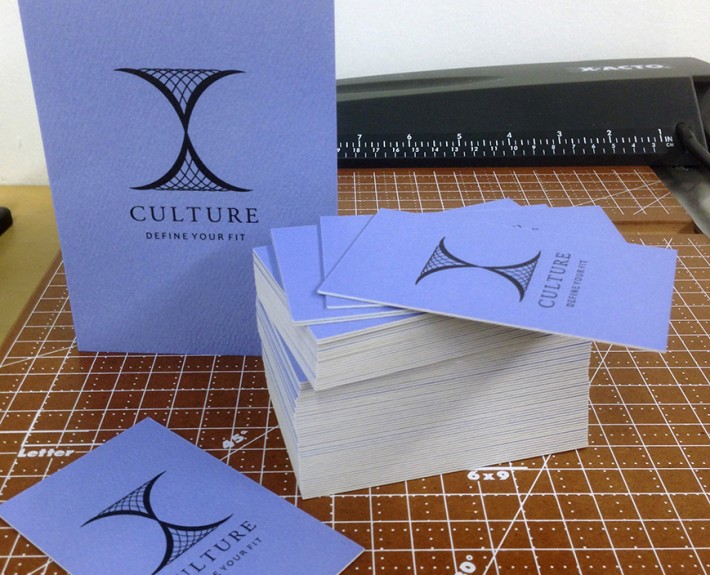 Culture Fitness Ultra Thick Letterpress Business Cards