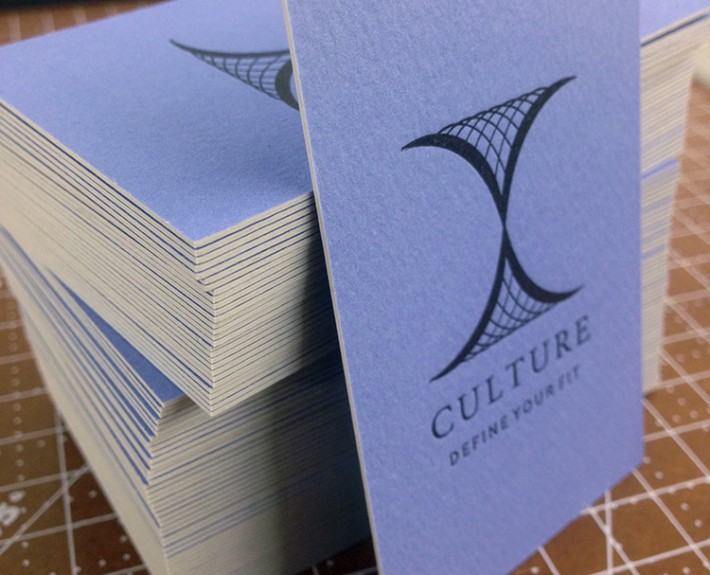 Culture Fitness Ultra Thick Letterpress Business Cards