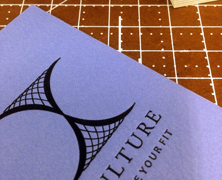 Culture Fitness Ultra Thick Letterpress Business Cards