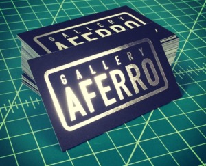 Gallery Aferro: 16pt Silk Business Cards with Silver Foil