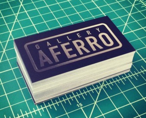 Gallery Aferro Ultra-Thick Silver Foil Business Cards