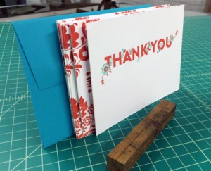 Remco Press Letterpressed Thank You Notecards