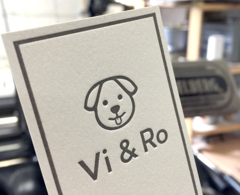 Vi and Ro: Letterpress Business Card