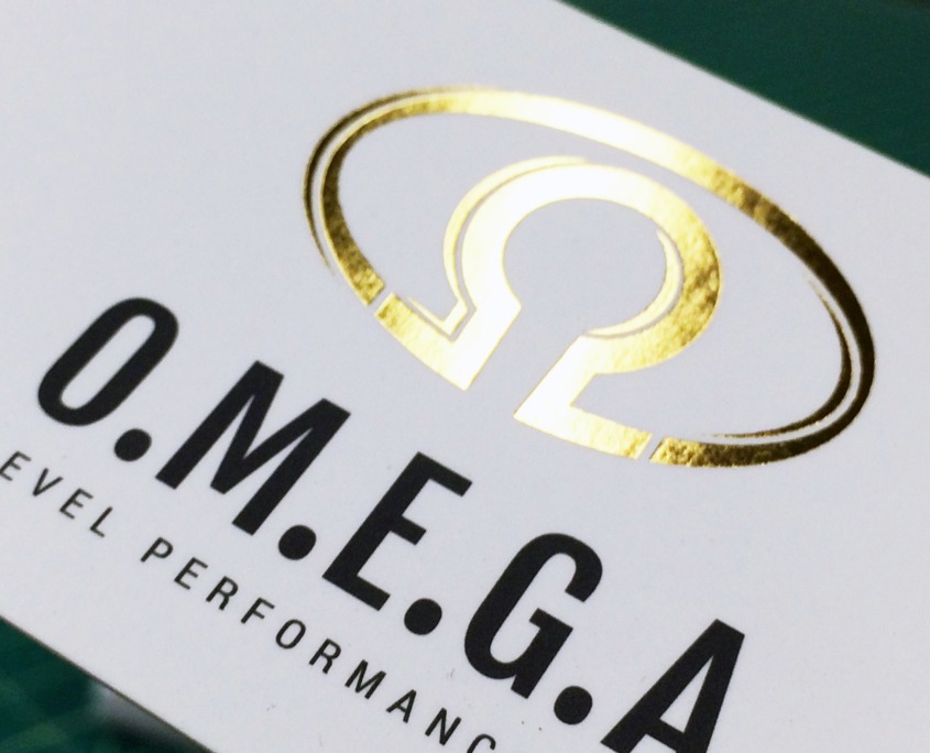 OMEGA Level Performance: Gold Foil Business Cards