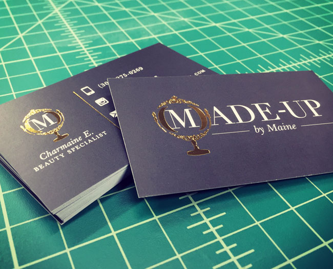 Foil Business Cards Nz / 16pt Gold Foil Business Cards