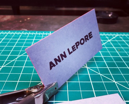 Ann LePore: Hot Pink Edge Painted Business Cards