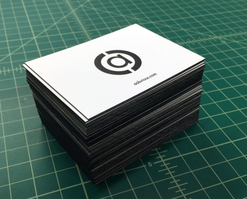 AObvious: 30pt Letterpress Edge Painted Business Card