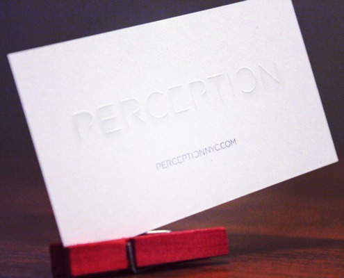 Perception: Embossed Business Cards