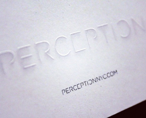 Perception: Embossed Business Cards