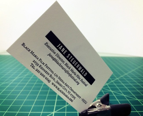 Black Maria Film Festival: Letterpress Business Cards and Spot UV Postcards