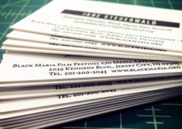 Black Maria Film Festival: Letterpress Business Cards and Spot UV Postcards