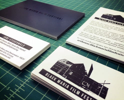 Black Maria Film Festival: Letterpress Business Cards and Spot UV Postcards