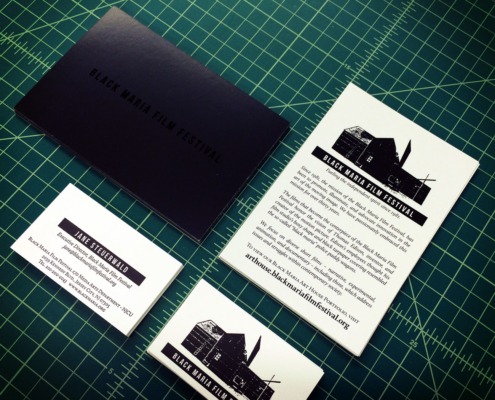 Black Maria Film Festival: Letterpress Business Cards and Spot UV Postcards