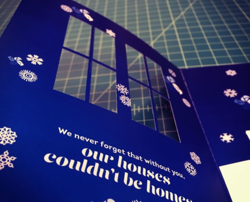 Dixon Advisory: Digitally Printed Die Cut Holiday Cards