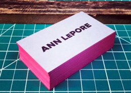 Ann LePore: Hot Pink Edge Painted Business Card