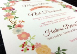 Megan & Nick: Digitally Printed Wedding Invitations