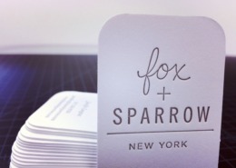 Fox & Sparrow: 184lb Letterpress Round Corner Business Cards