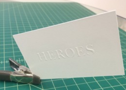 Heroes: Blind Embossed Business Cards